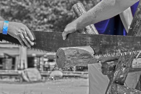 Pílenie dreva ako súťažná disciplína teambuildingu