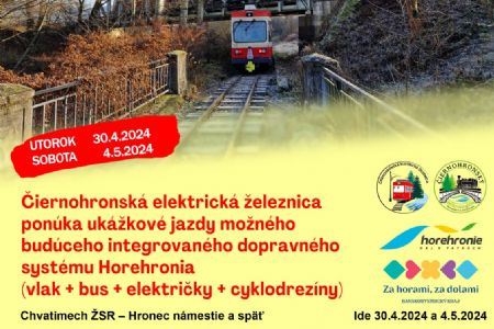 Cestovný poriadok - oficiálny plagát pre mimoriadne jazdy ČHEŽ