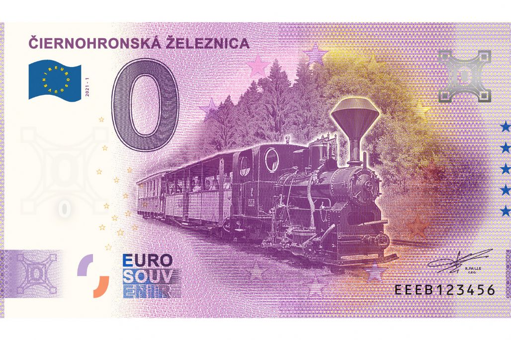 Nová suvenírová eurobankovka s motívom Čiernohronskej železnice